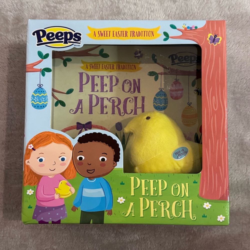 Yellow Plush Peep on a Perch
